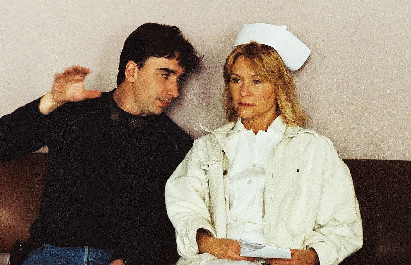 Writer-director Anthony C. Ferrante with Dee Wallace-Stone on the set of BOO