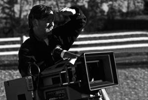 Matt shooting with the MSM 9802 65mm IMAX camera in New Hampshire for Disney's 