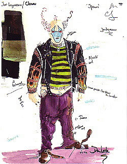 Dan Lester's costume design sketches for Spawn