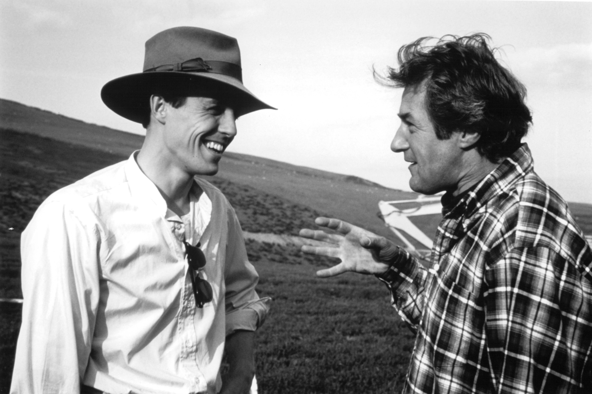 Still of Hugh Grant and Christopher Monger in The Englishman Who Went Up a Hill But Came Down a Mountain (1995)