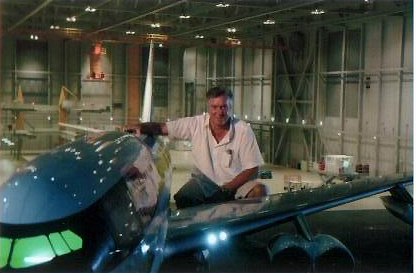 Steve Begg with Skyfleet miniature jet on Casino Royale..