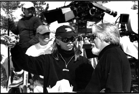 Director Troy Miller with cinematographer Lazlo Kovacs on set of 'Jack Frost' (Warner Bros. Pictures).