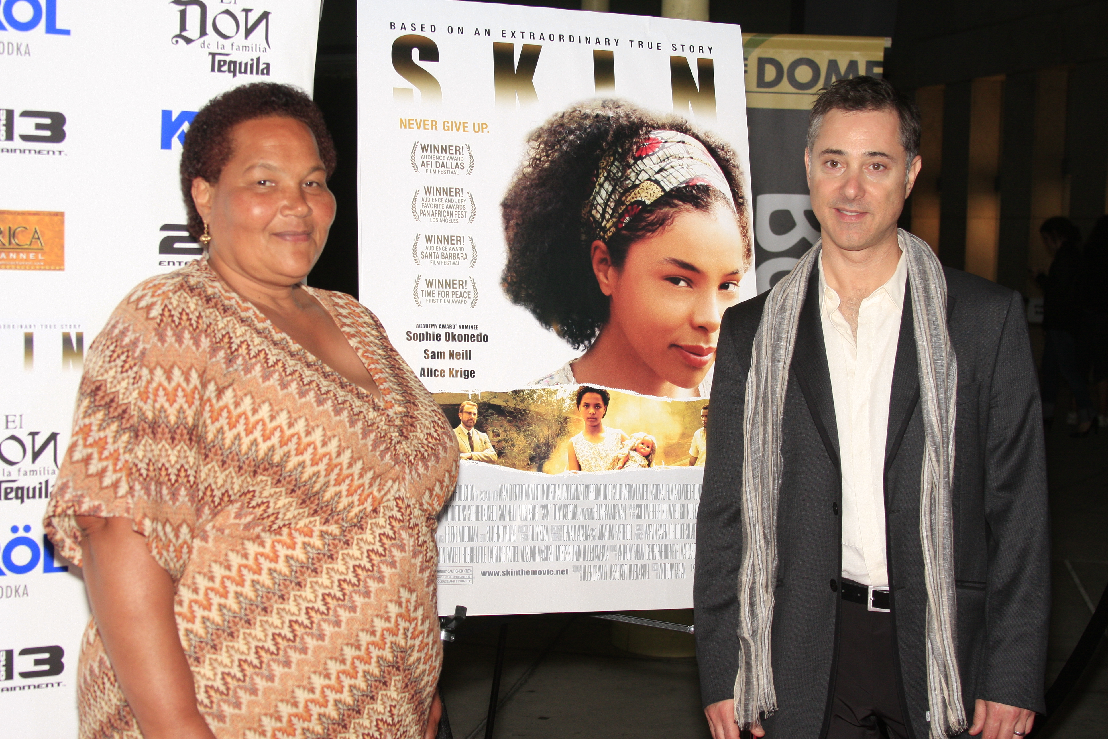 Sandra Laing and Anthony Fabian attend the Los Angeles Premiere of SKIN, Arclight Theatre, Hollywood, 22 October 2009