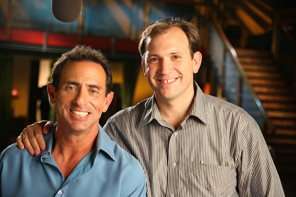 John Abdo and Paul Greenberg on the set of Abdoer