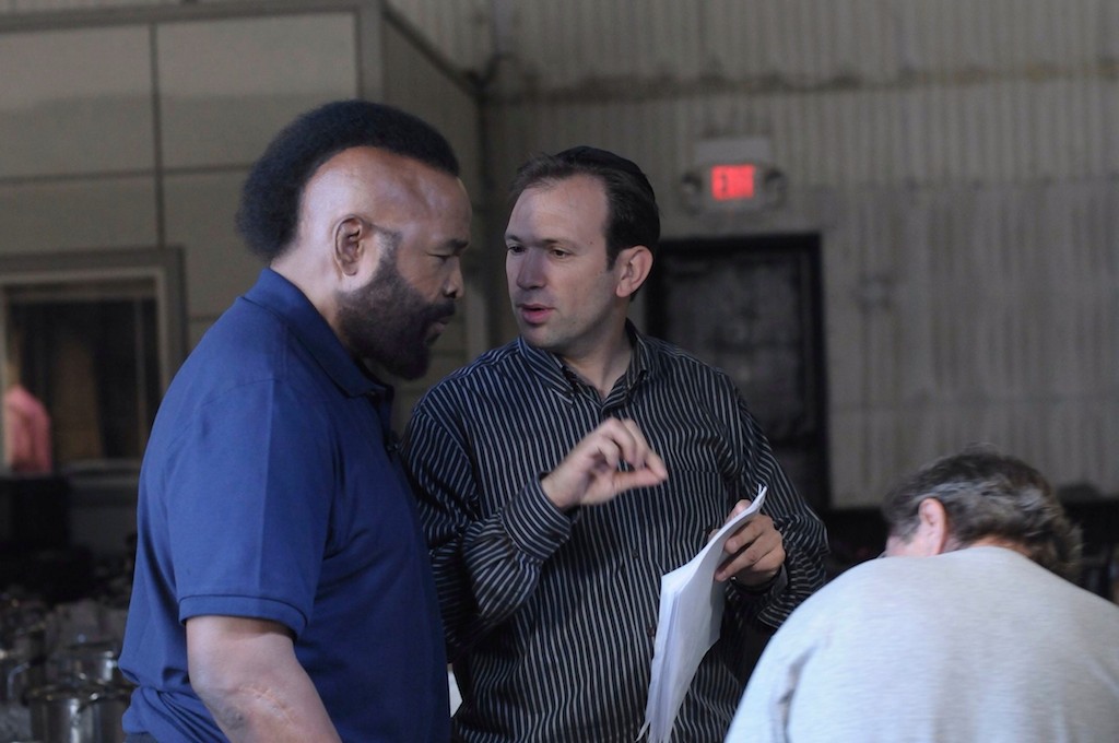 Mr. T on set with Director, Paul Greenberg