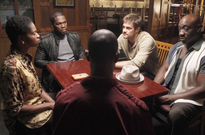 Still of Michael Clarke Duncan, Adina Porter and Geoff Stults in The Finder (2012)