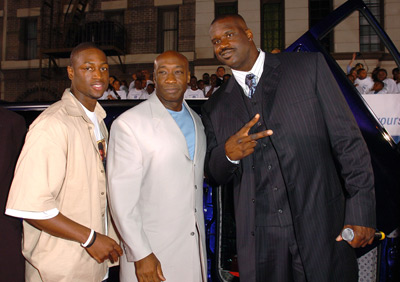 Michael Clarke Duncan, Shaquille O'Neal and Dwyane Wade