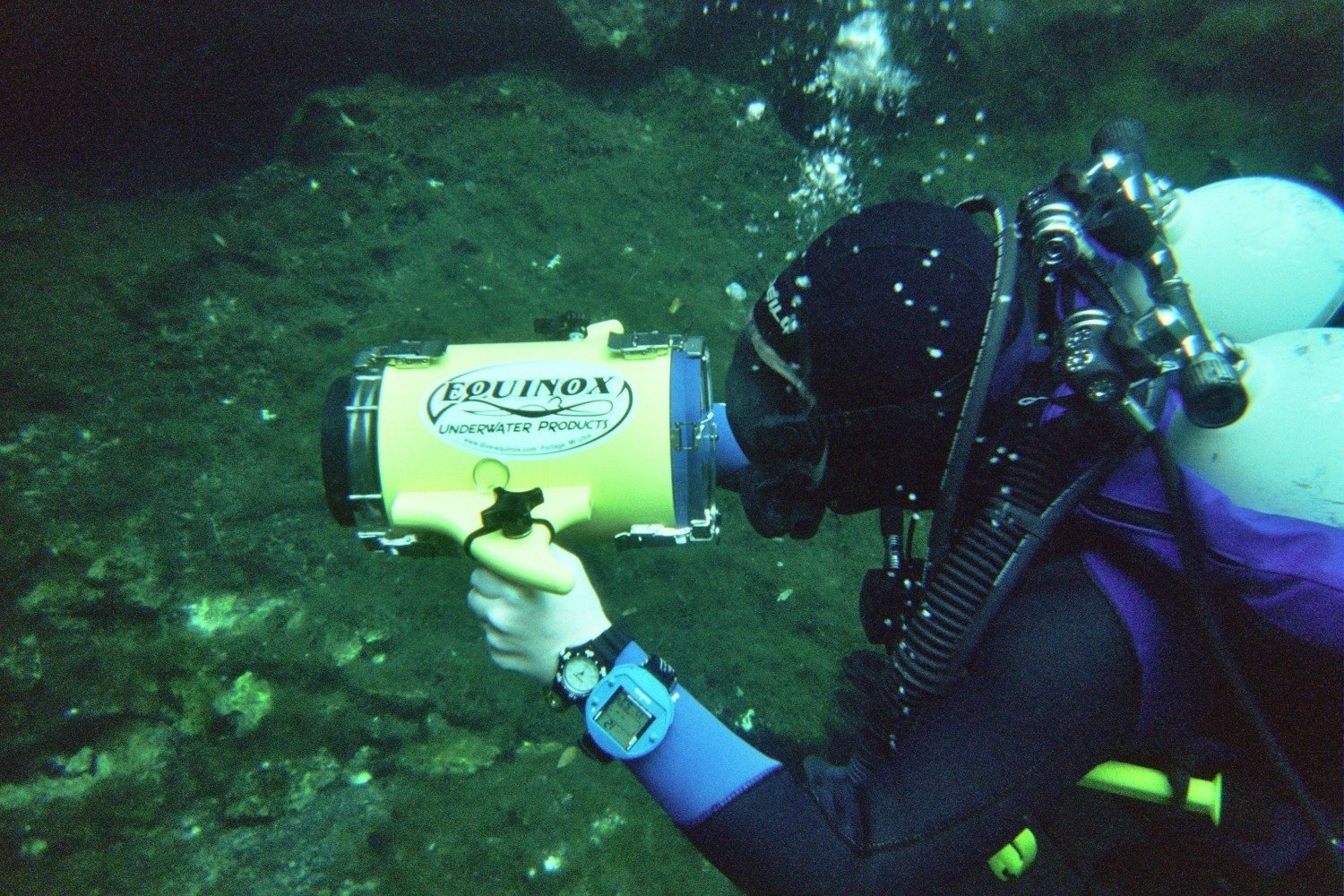 Underwater filming in the Mexican Cenotes.