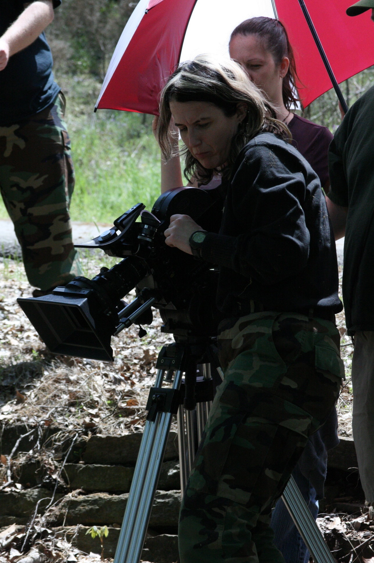 J.A. Steel working with Cinematographer Hartley Powell on Denizen.