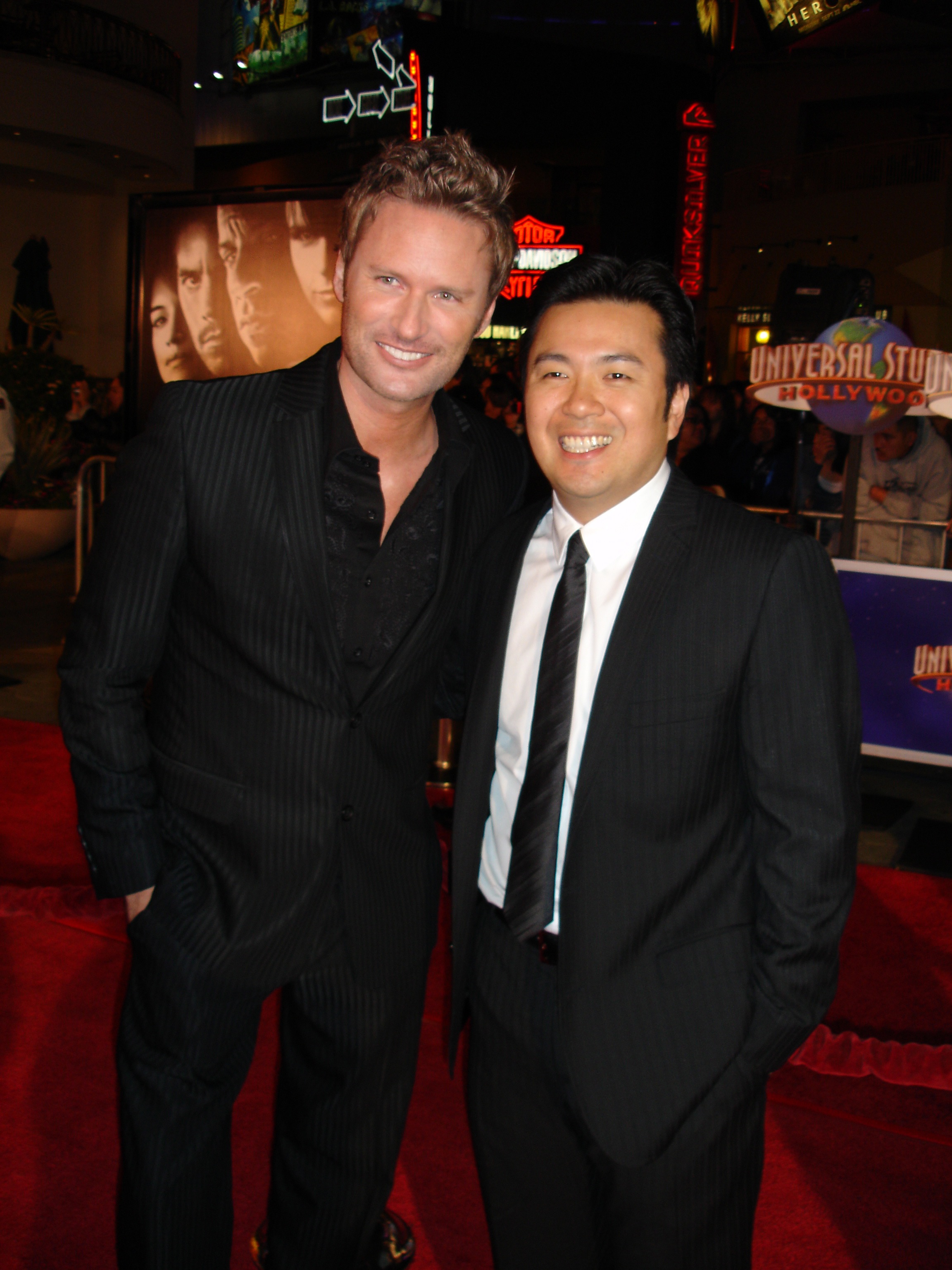 Composer Brian Tyler and director Justin Lin at the premiere of Fast and Furious