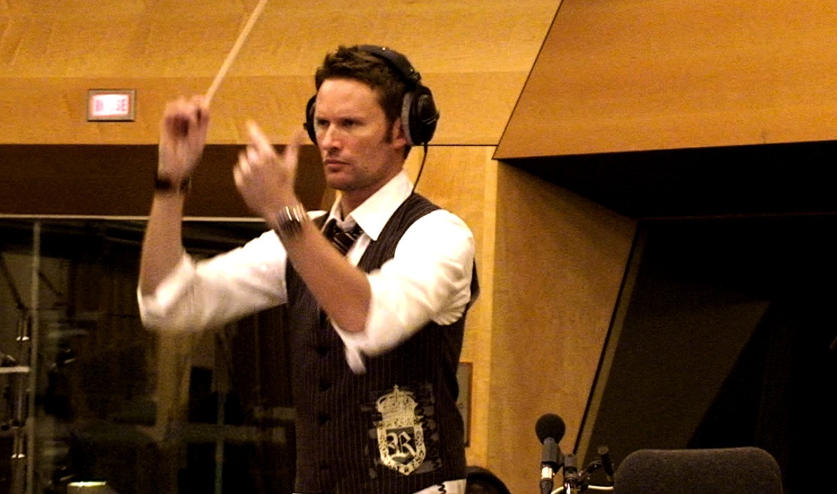 Brian Tyler conducting at 20th Century Fox
