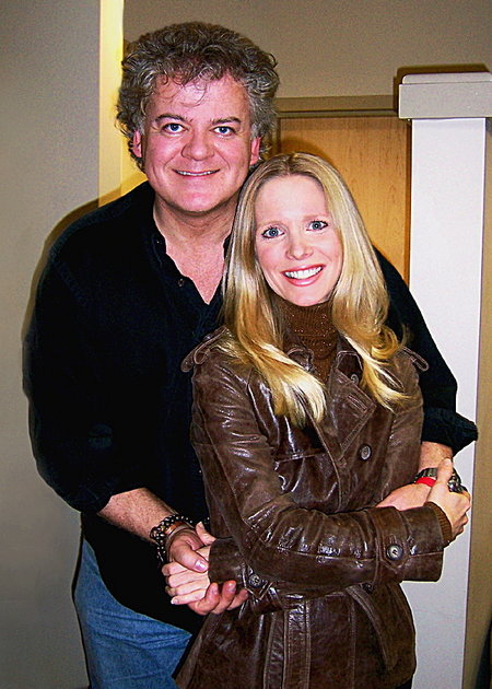 Director David Winning and Lauralee Bell on the set of PAST SINS (2006).