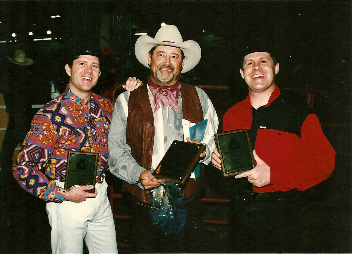 Barry Corbin with the Brothers at the Ben Johnson Celebrity Roping and Penning.