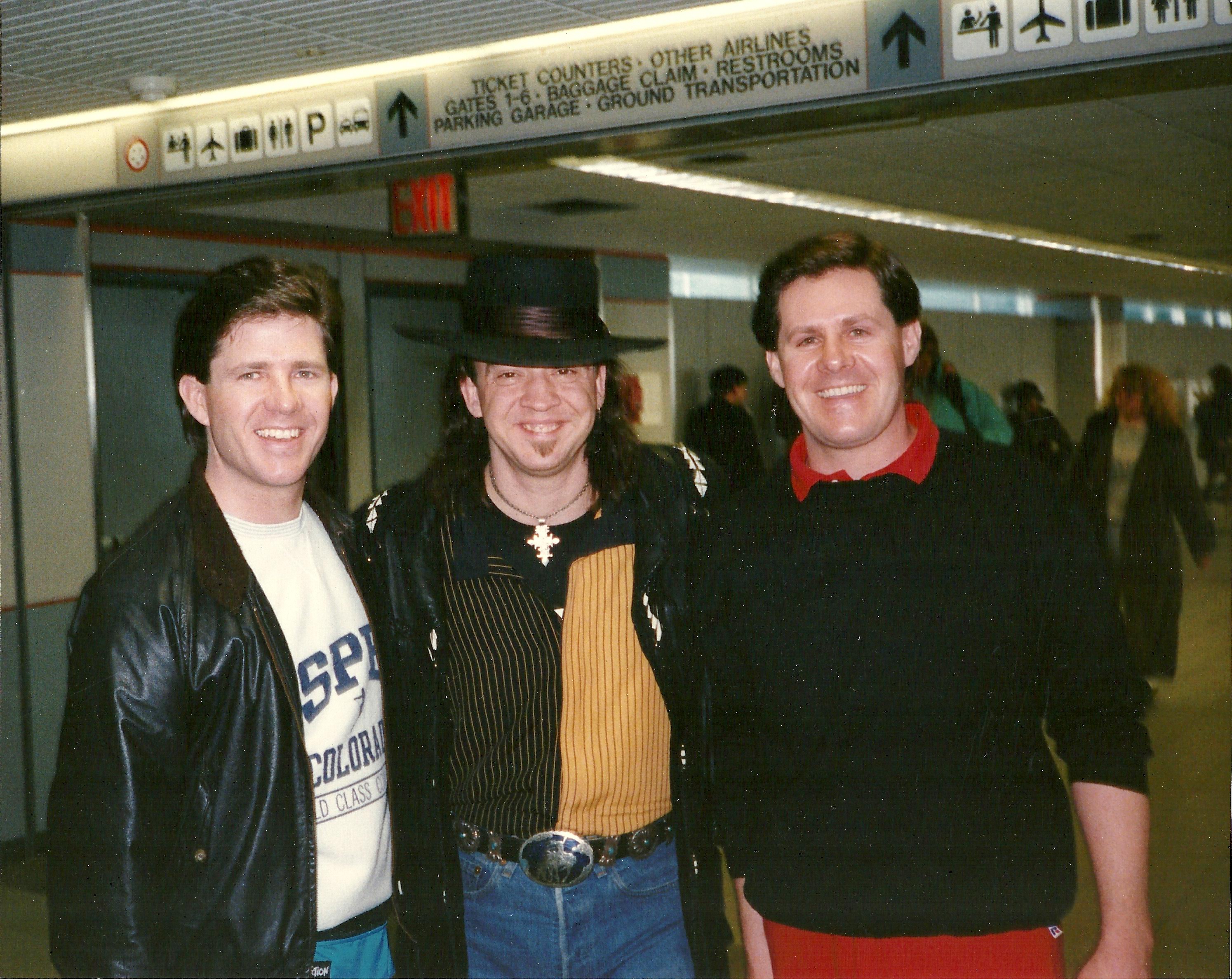Butch and Ben with Stevie Ray Vaughn in New York City.