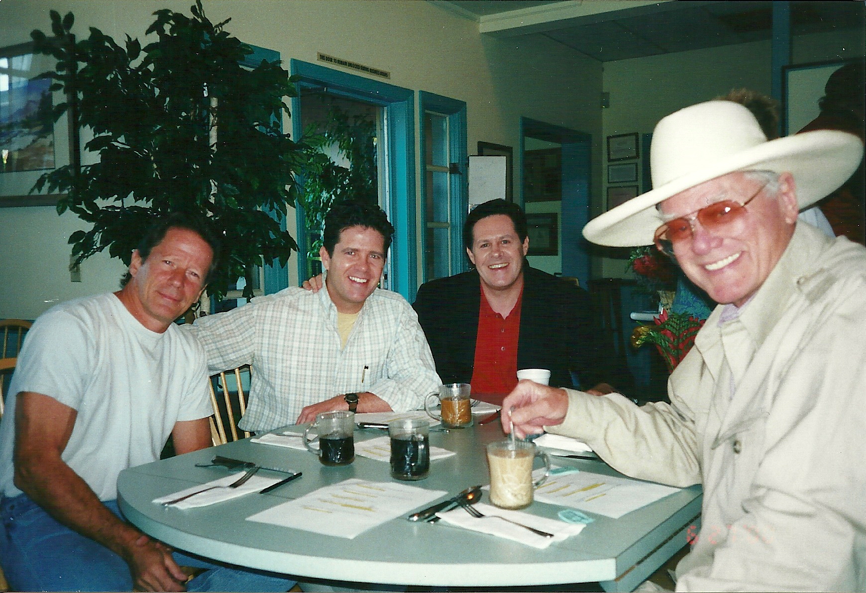 In Ojai with Larry Hagman and Peter Strauss.