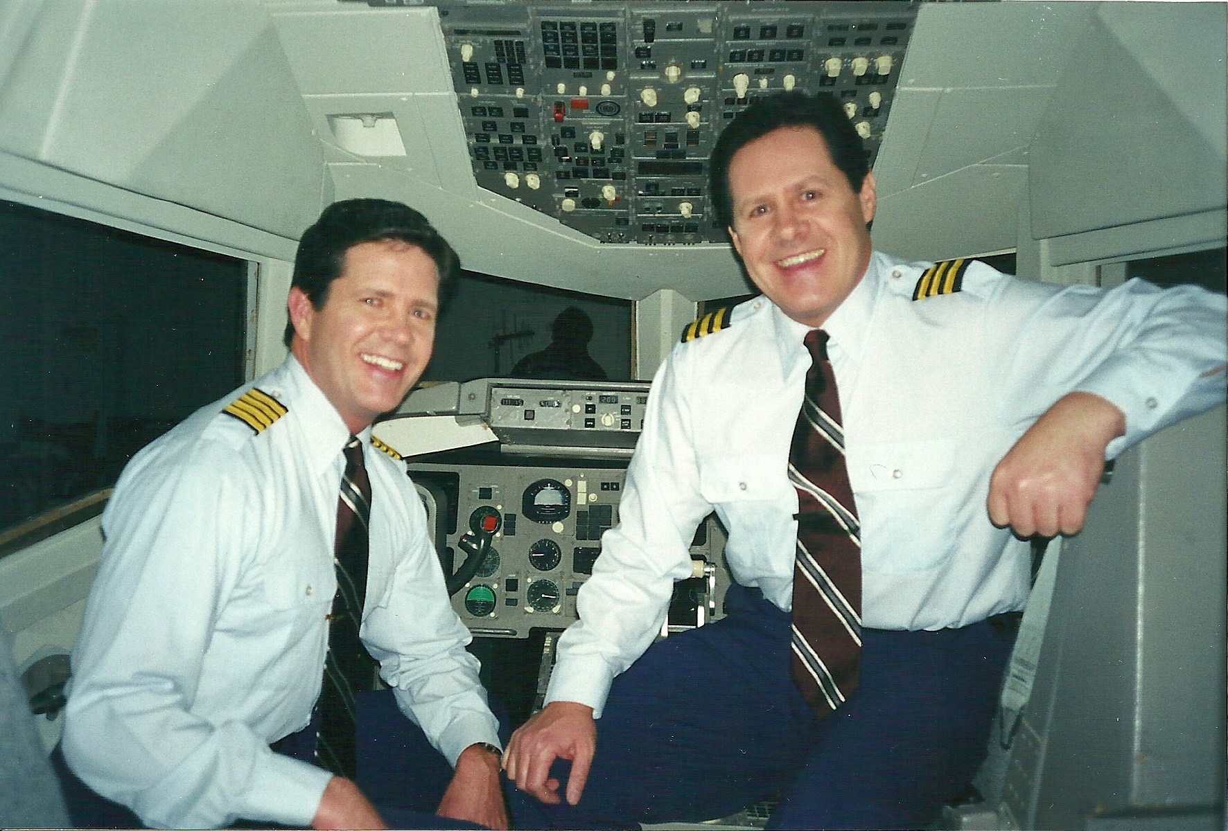 Butch and Ben McCain playing Airline Pilots on Marshall Law for CBS.
