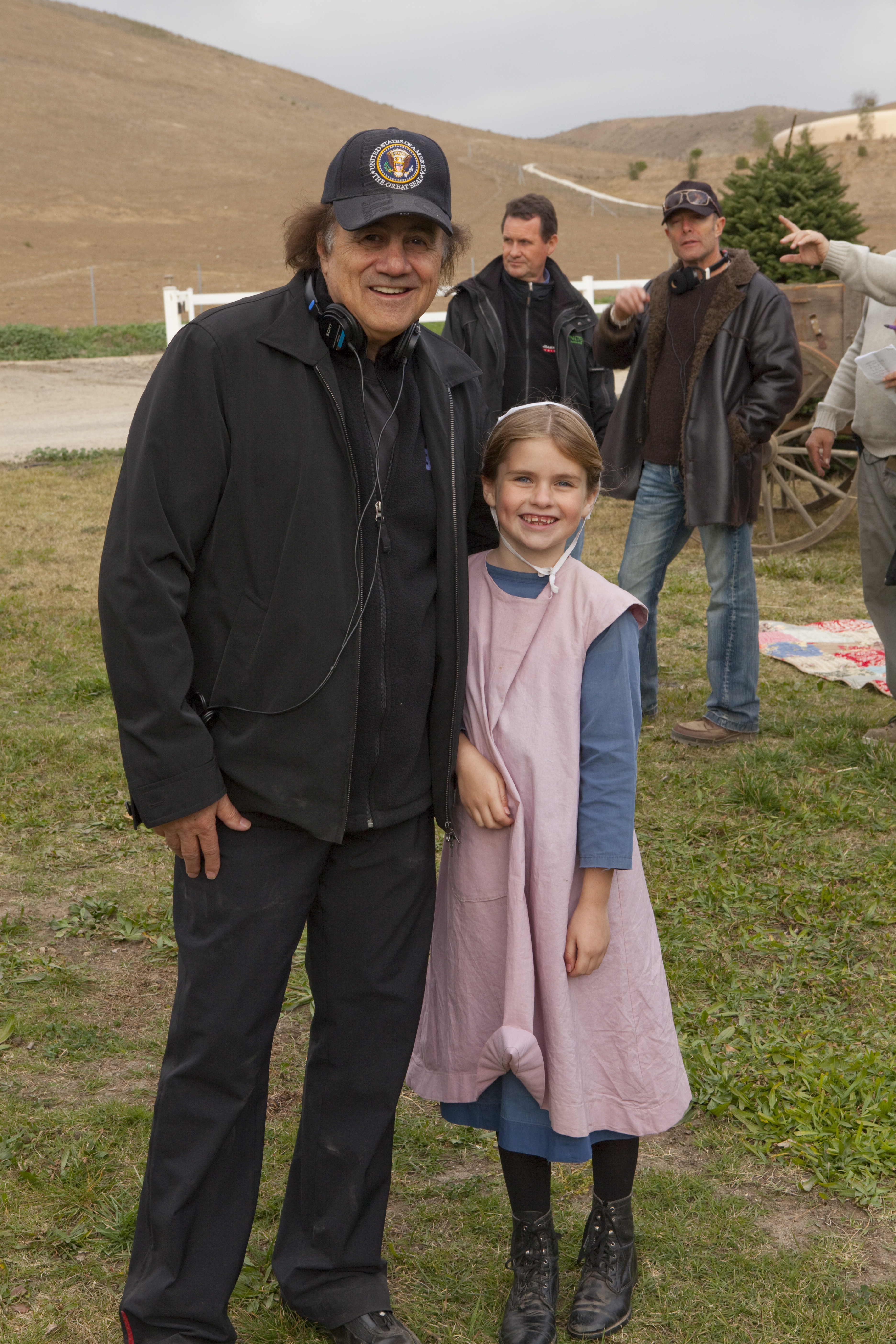 Larry A. Thompson with daughter, Taylor Ann Thompson on set of 