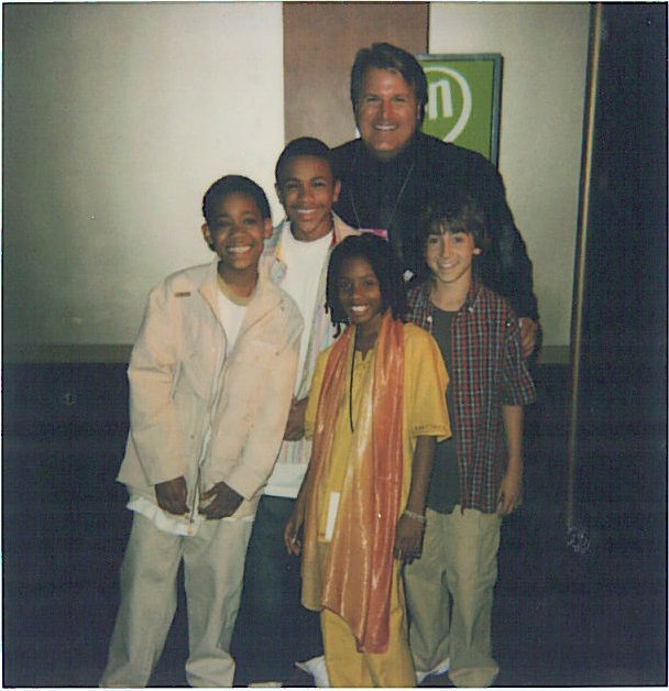 Producer Jim Michaels with the cast of Everybody Hates Chris at the Upfront presentations in New York City. Tyler James Williams, Tequan Richmond, Imani Hakim and Vincent Martella