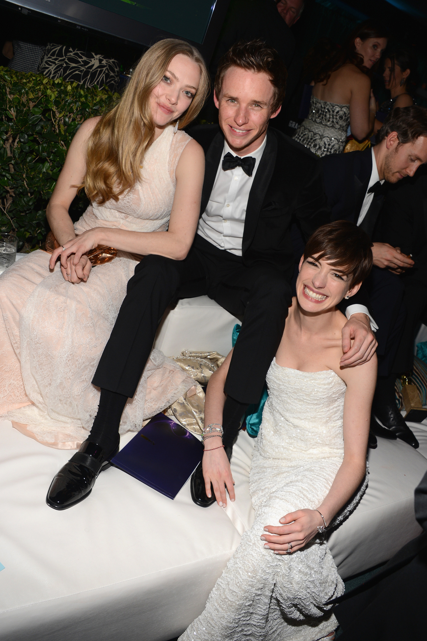 Anne Hathaway, Amanda Seyfried and Eddie Redmayne