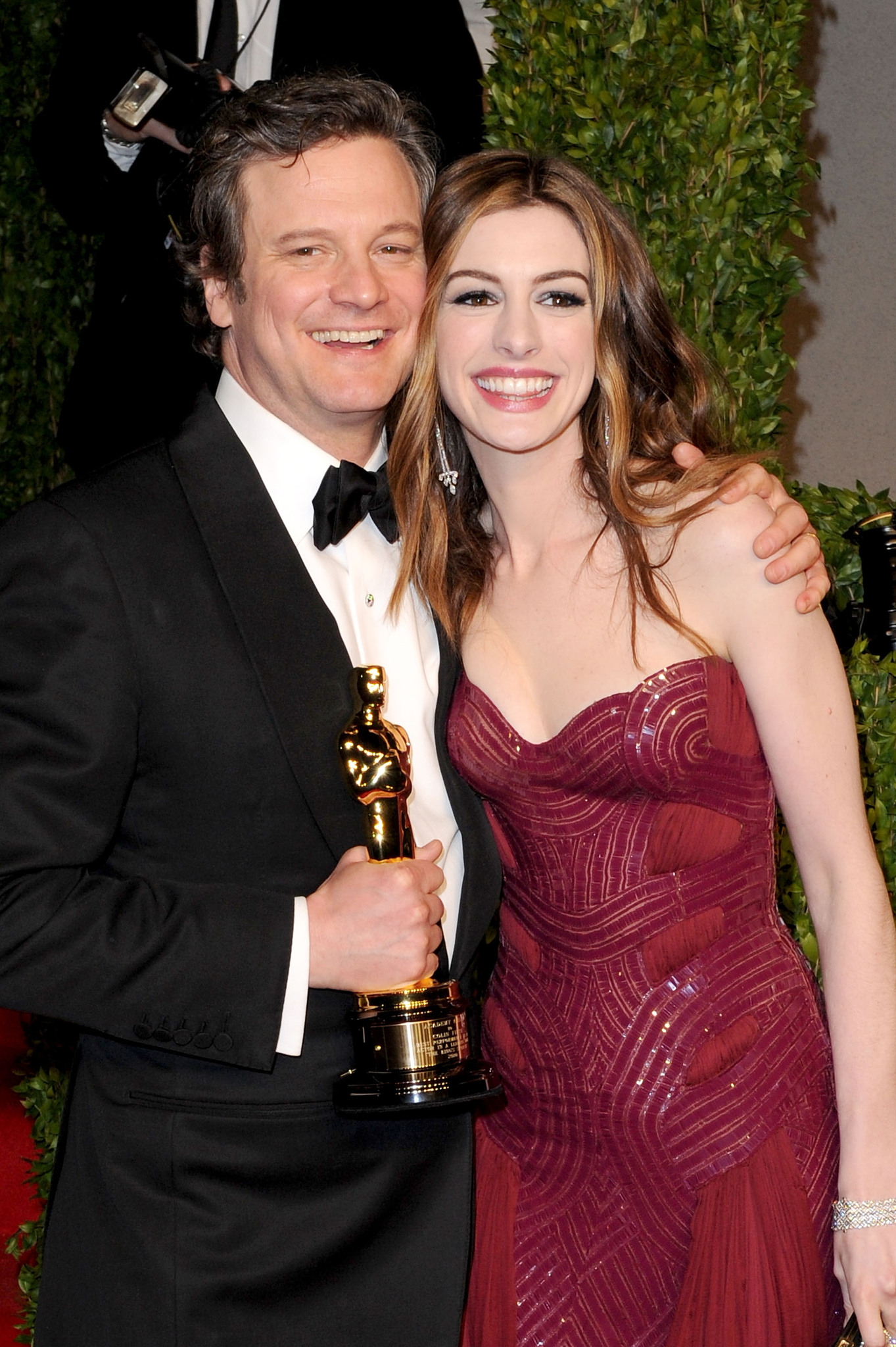 Colin Firth and Anne Hathaway