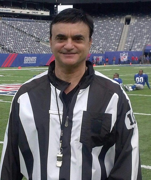 Football referee- commercial shoot at Giants MetLife Stadium