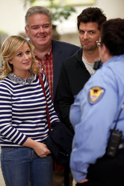Still of Adam Scott, Jim O'Heir and Amy Poehler in Parks and Recreation (2009)