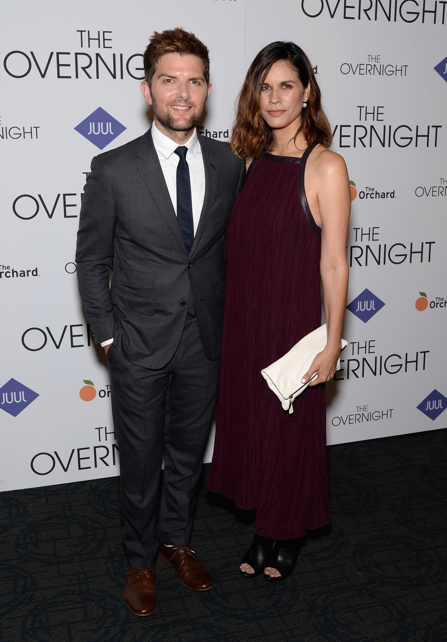 Adam Scott and Naomi Scott at event of The Overnight (2015)