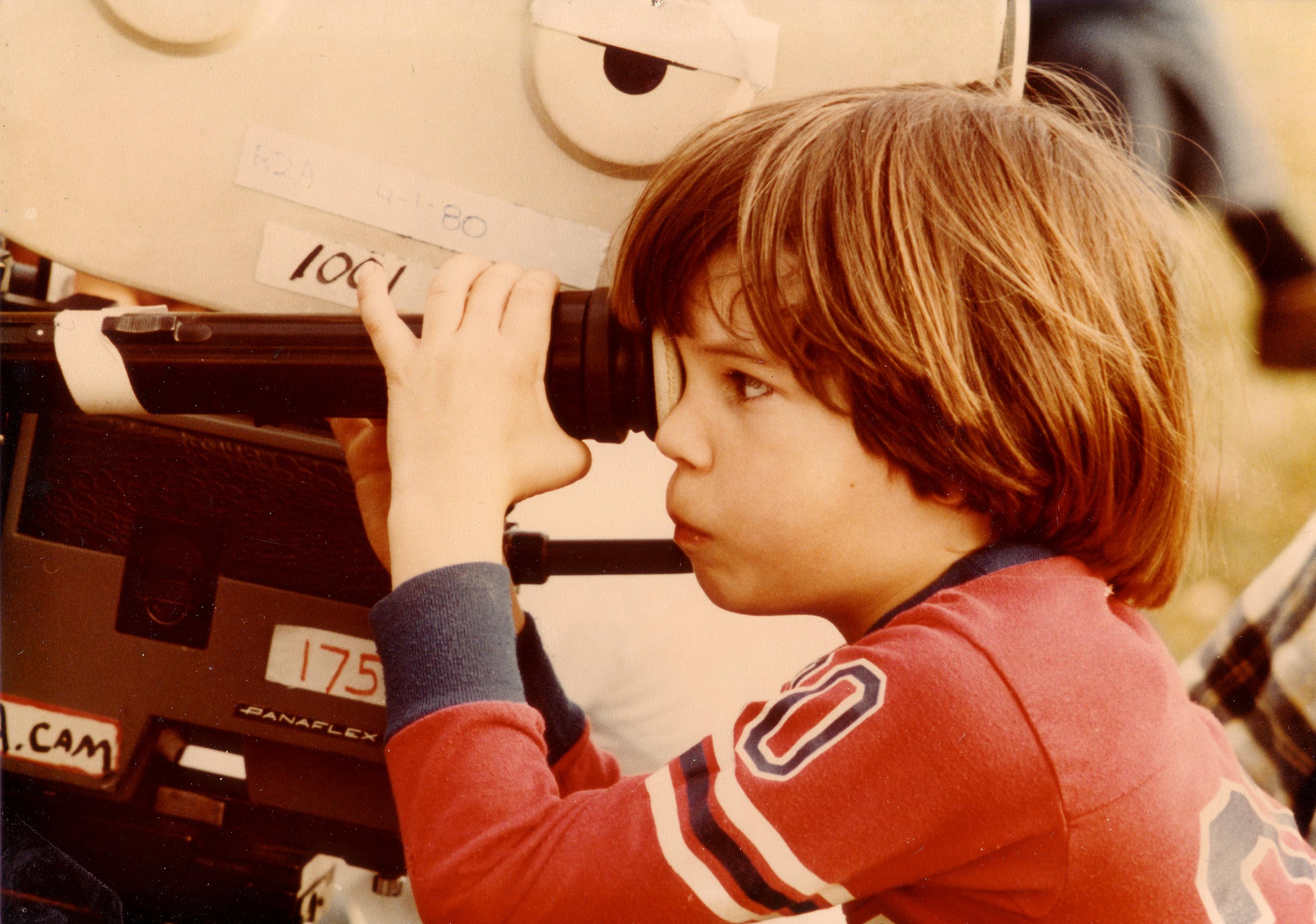 Mike at age 7 on the set of 'Caddy Shack'.