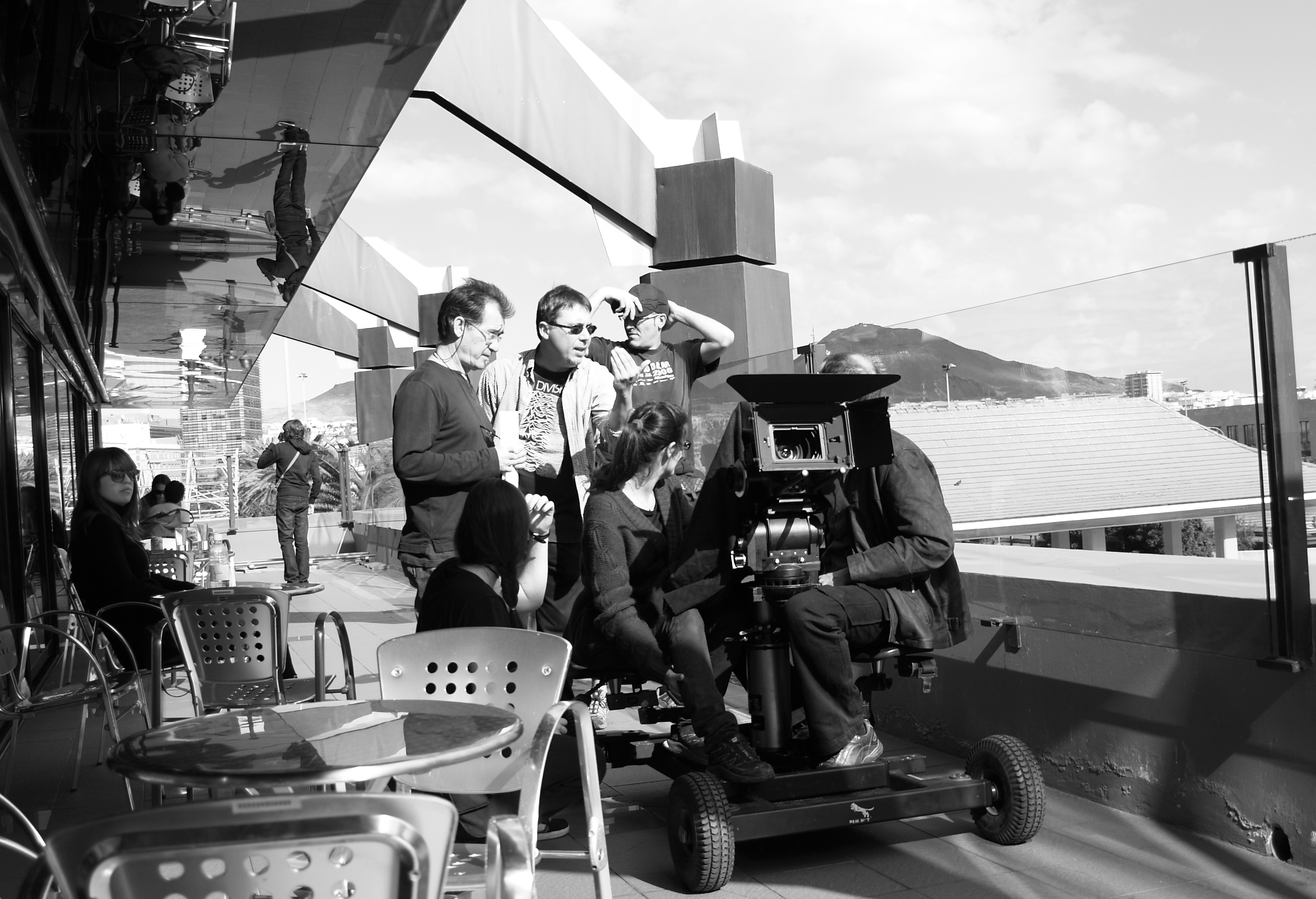 Elio Quiroga shooting THE ONE commercial with AD Luis Sánchez-Gijón and DoP Pablo Rosso, 2012
