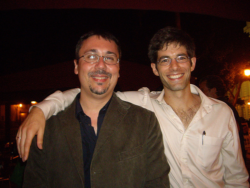 Elio Quiroga with actor Julio Perillán, 2009