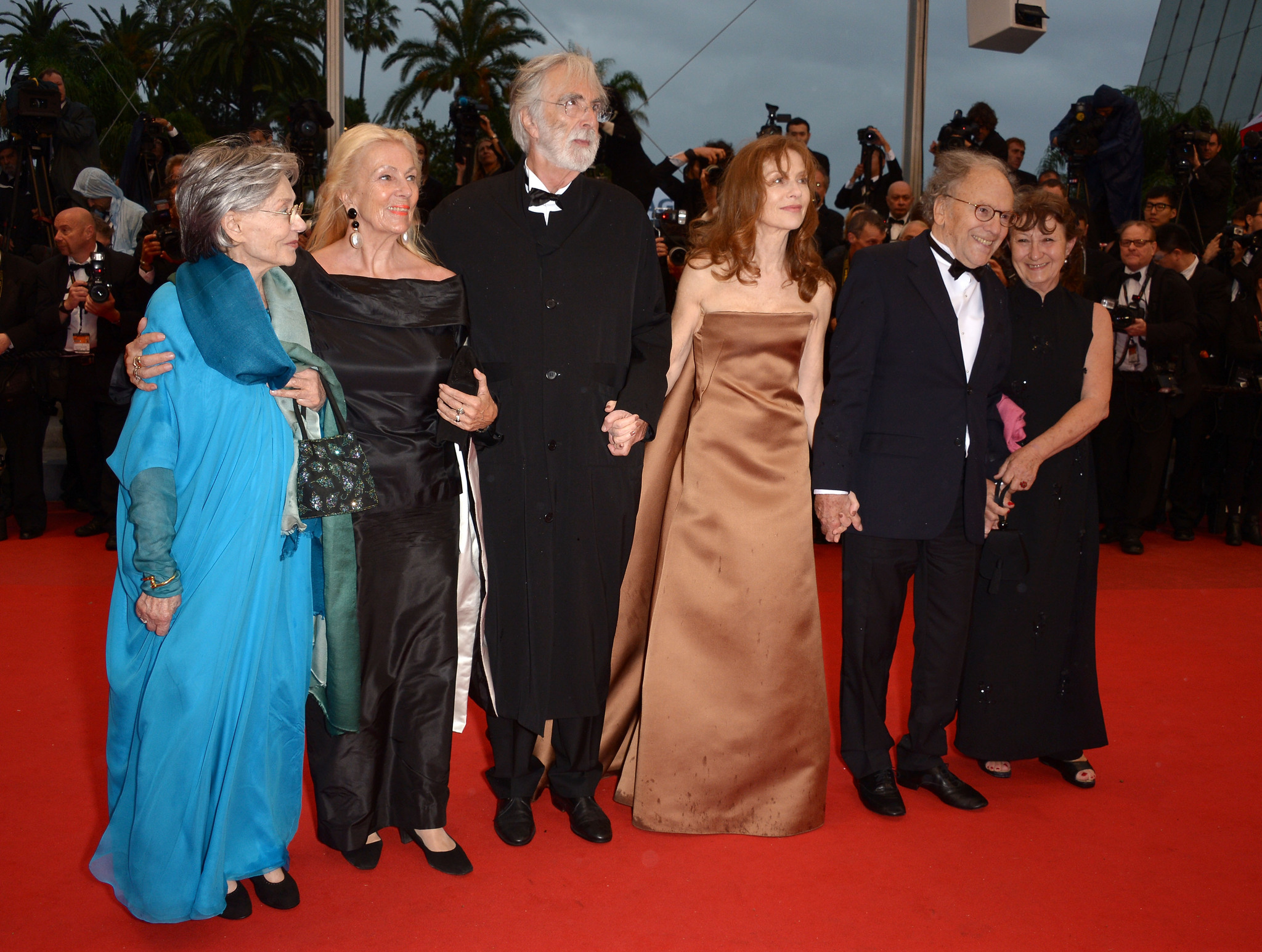 Isabelle Huppert, Jean-Louis Trintignant, Michael Haneke, Emmanuelle Riva and Susanne Haneke at event of Amour (2012)