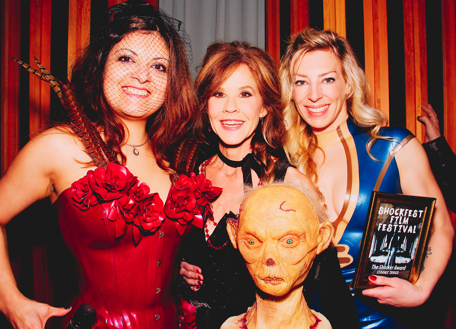Director Patricia Chica, actress and animal activist Linda Blair and actress Jenimay Walker. CERAMIC TANGO received the 'Shocker Award of the Year' at the Shockfest Film Festival in Hollywood.