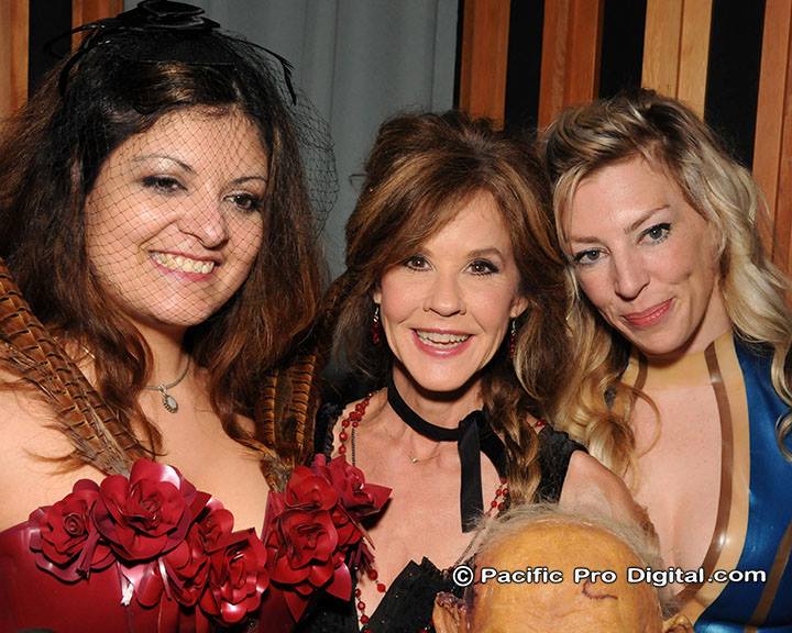 Film director Patricia Chica with actresses Linda Blair and Jenimay Walker at the awards gala of the Shockfest Film Festival where Ceramic Tango won the top award of the festival. Raleigh Studios, Hollywood, CA, USA. January 11th, 2014