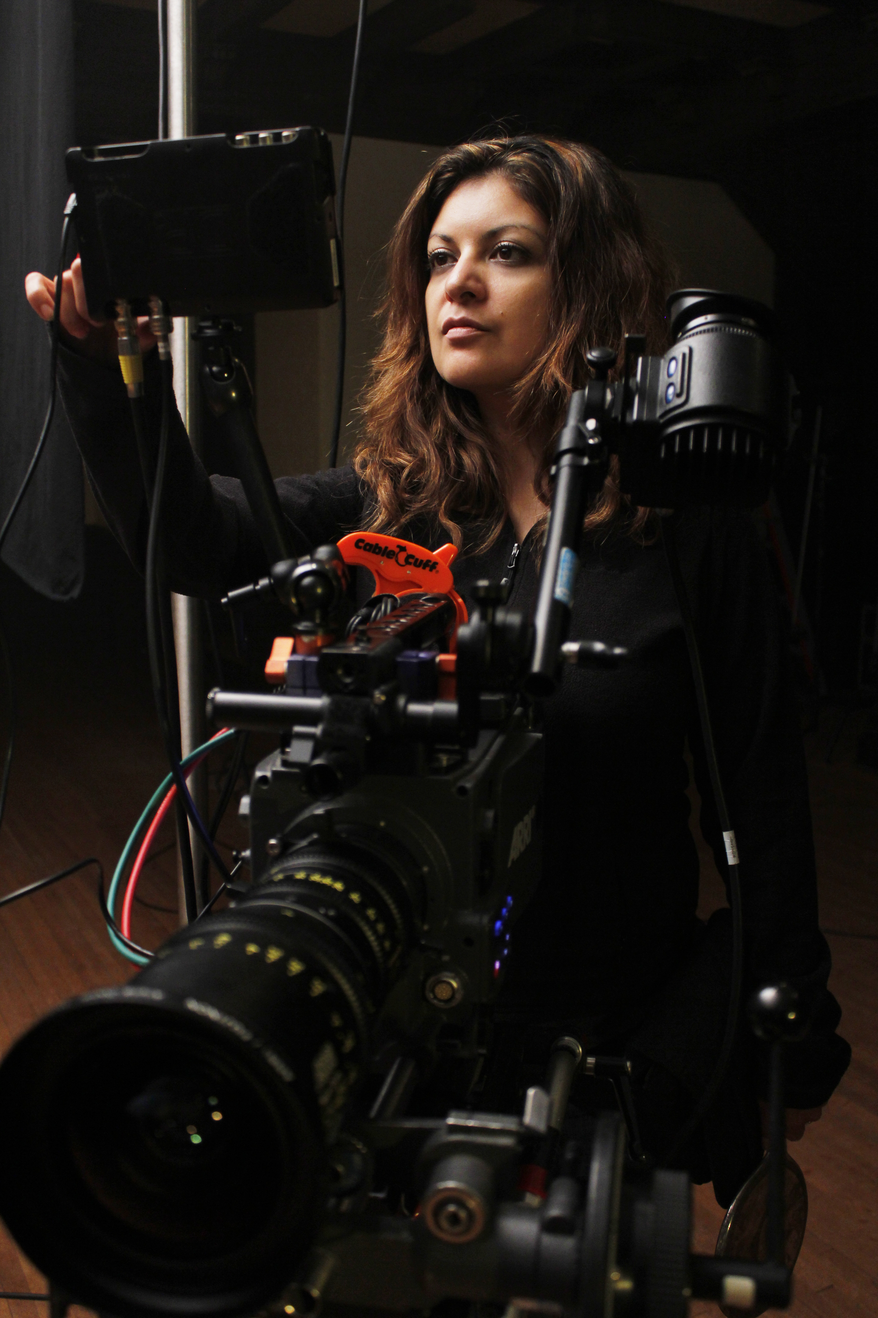 Patricia Chica directing on set.