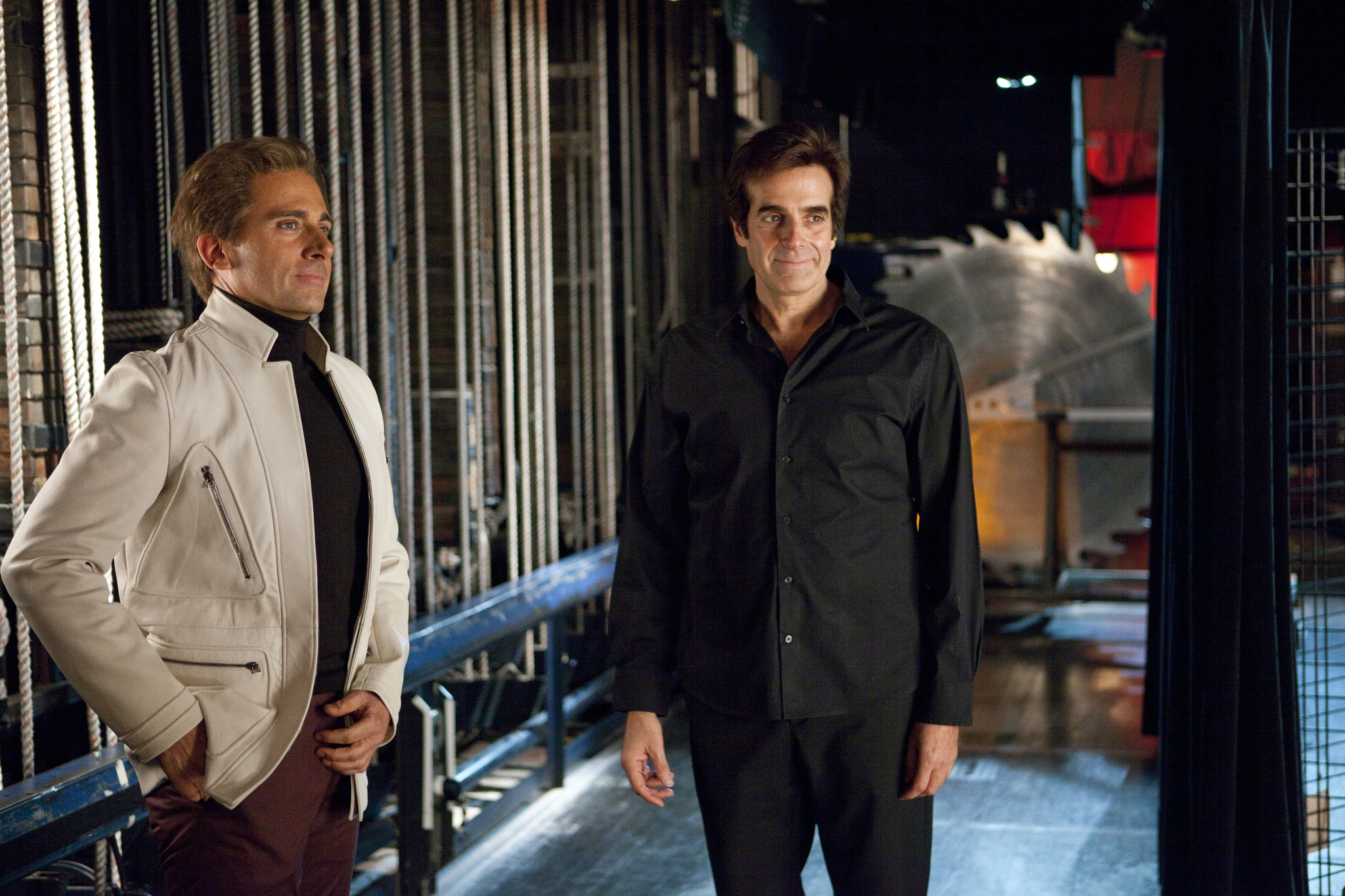 Still of David Copperfield and Steve Carell in The Incredible Burt Wonderstone (2013)