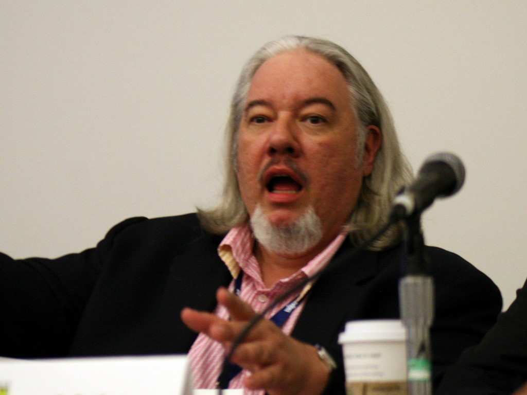 Tom Sito speaks at the State of the Animation Industry panel at Comic-Con 2008