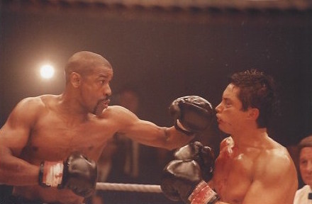 The Hurricane as Ben Bray takes Denzel Washington's best left hook.