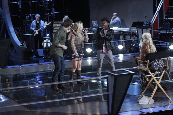 Still of Christina Aguilera and Moses Stone in The Voice (2011)