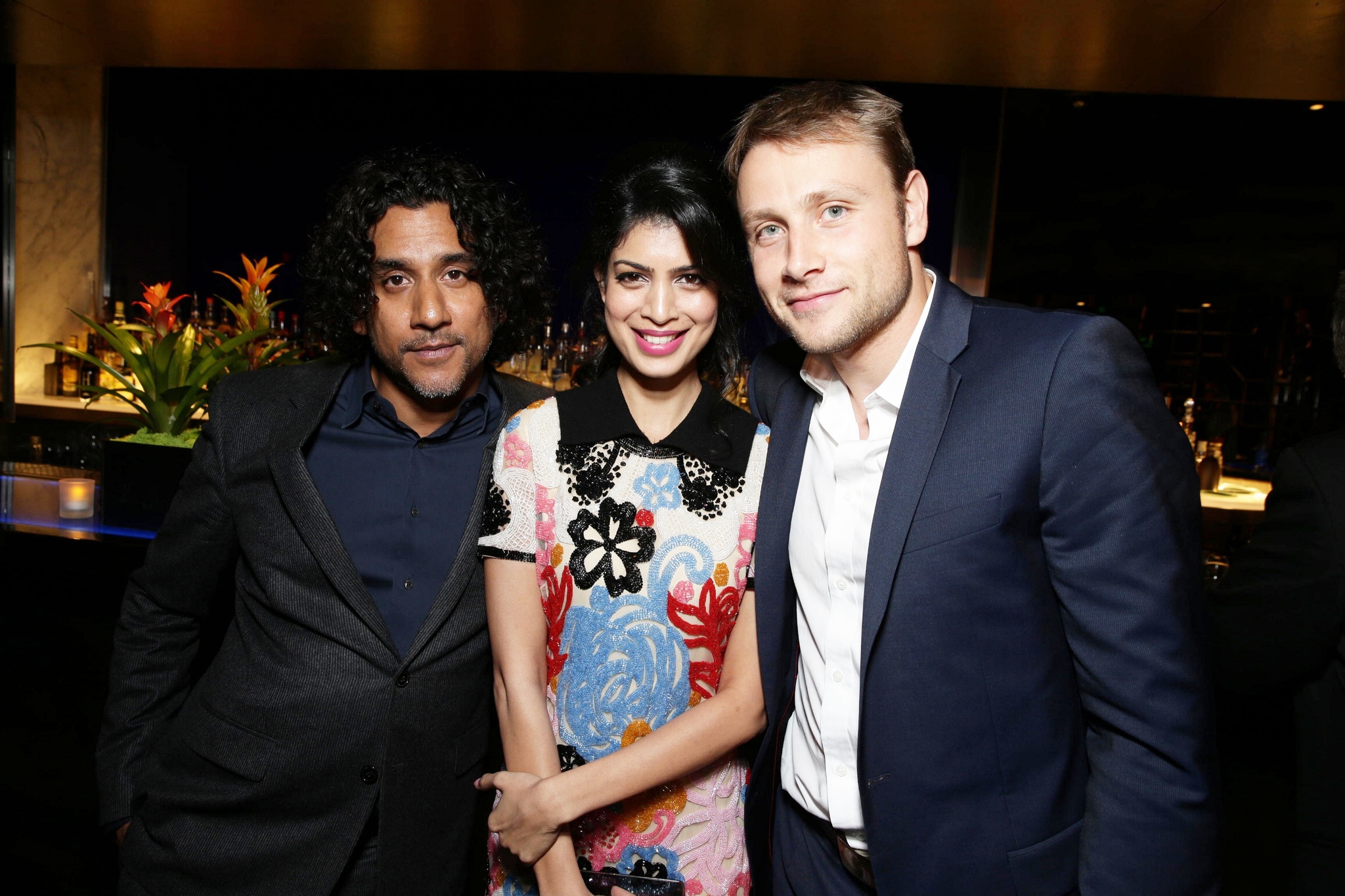 Naveen Andrews, Max Riemelt and Tina Desai at event of Sense8 (2015)