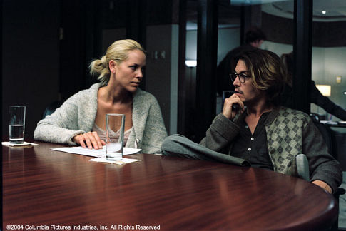 Still of Johnny Depp and Maria Bello in Secret Window (2004)