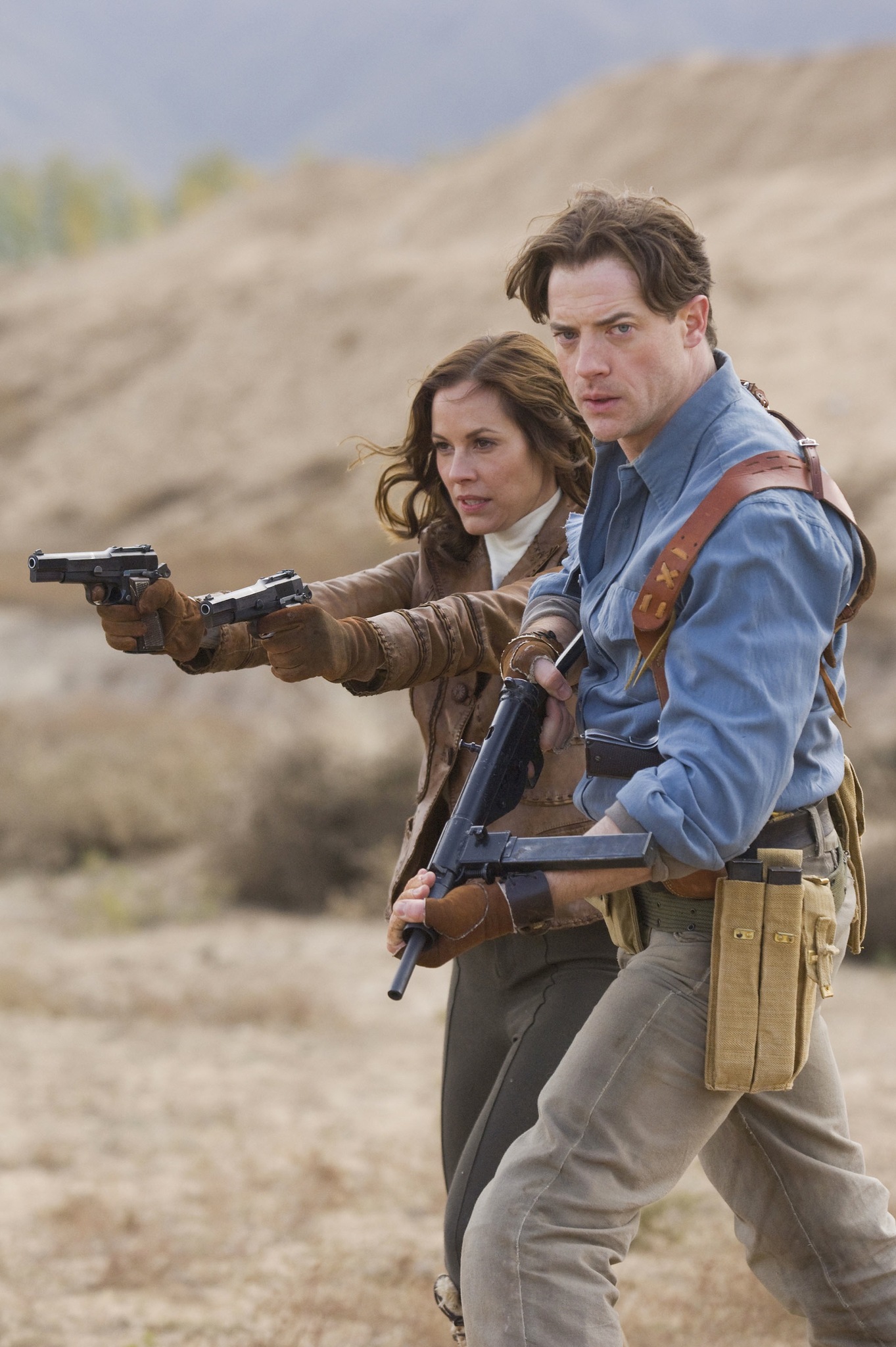 Still of Brendan Fraser and Maria Bello in The Mummy: Tomb of the Dragon Emperor (2008)