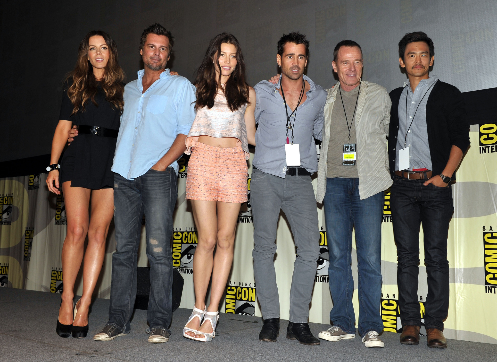 Kate Beckinsale, Jessica Biel, John Cho, Bryan Cranston, Colin Farrell and Len Wiseman