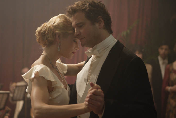 Still of Colin Firth and Jessica Biel in Easy Virtue (2008)