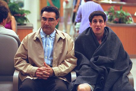 Still of Jason Biggs and Eugene Levy in American Pie 2 (2001)