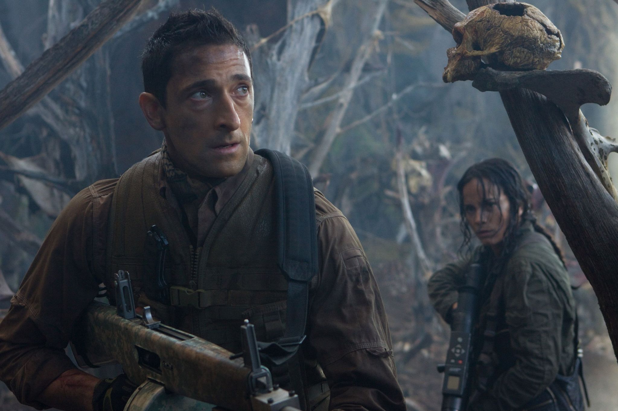 Still of Adrien Brody and Alice Braga in Predators (2010)