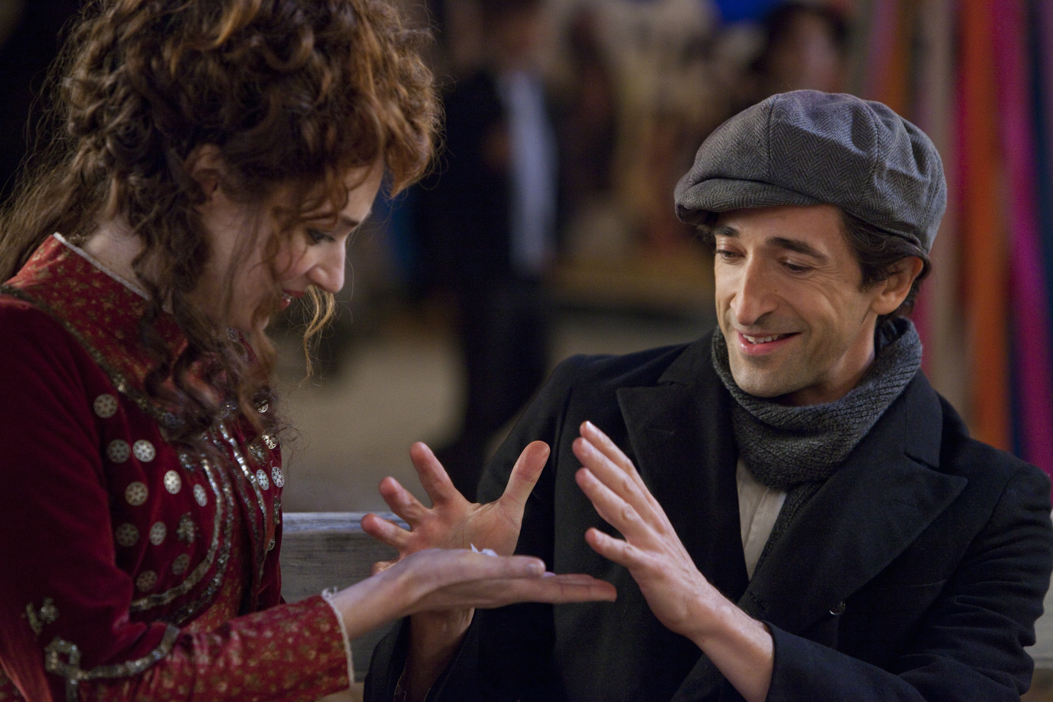 Still of Adrien Brody and Kristen Connolly in Houdini (2014)