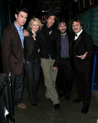 Peter Jackson, Adrien Brody, Colin Hanks, Jack Black and Naomi Watts at event of Total Request Live (1999)