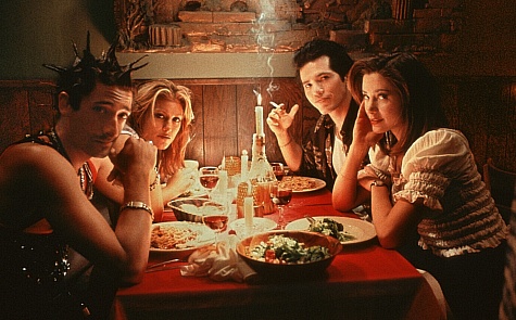 Still of Mira Sorvino, John Leguizamo, Adrien Brody and Jennifer Esposito in Summer of Sam (1999)