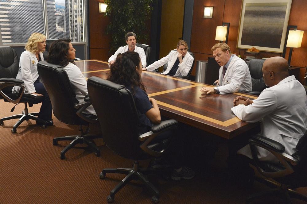 Still of Patrick Dempsey, Jessica Capshaw, Kevin McKidd, Sandra Oh, Ellen Pompeo, Sara Ramirez and James Pickens in Grei anatomija (2005)