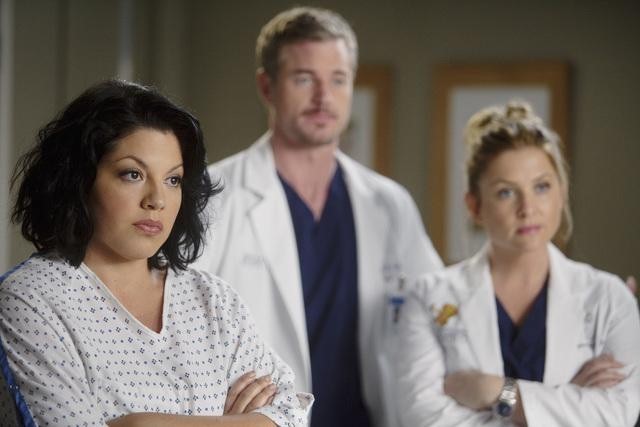 Still of Jessica Capshaw, Eric Dane and Sara Ramirez in Grei anatomija (2005)